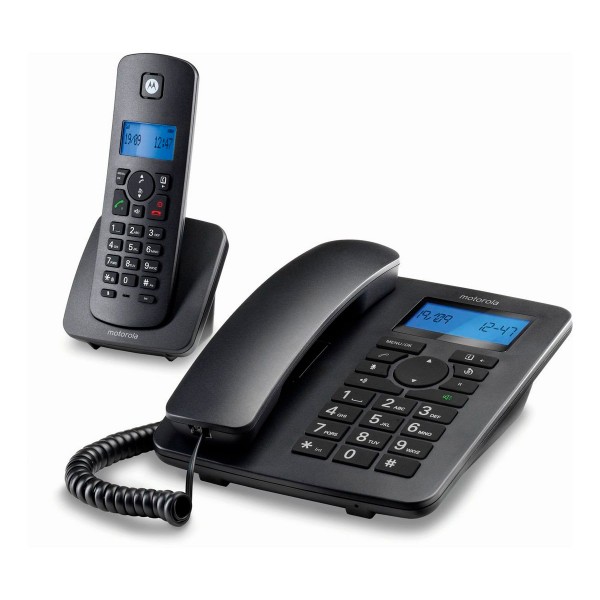 Motorola c4201 telefono combo fijo + dect negro