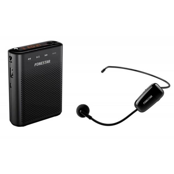 Fonestar alta-voz-w30 amplificador portátil para cintura con micrófono y grabador usb/microsd/mp3