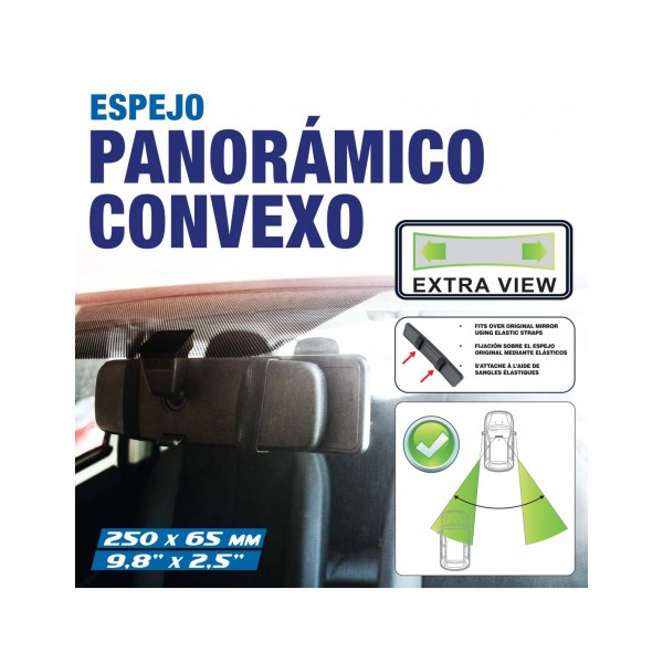 Espejo Interior Paronamico Convexo de 25cm, con Fijacion Elastica