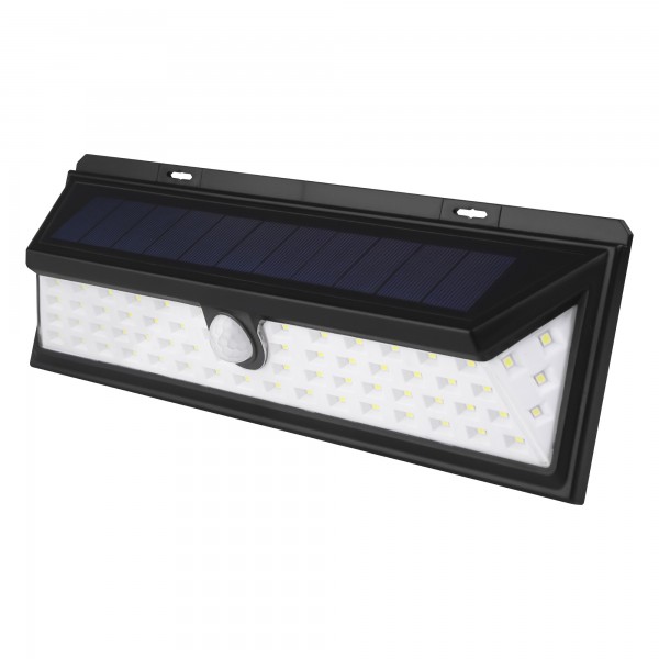 Aplique led solar sensor negro 10w.fria
