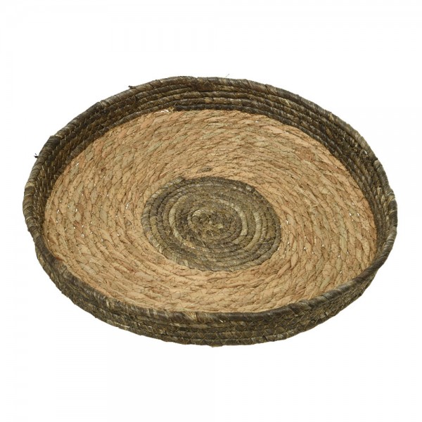 Plato de maceta de esparto ø35 x 4 cm / ø50 x 4 cm, set de 2 piezas
