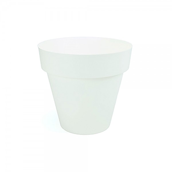 Maceta de inyección color blanco ø14 cm (pack 2 unidades)