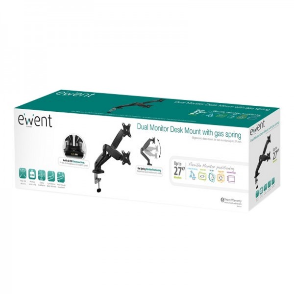 Ewent ew1516 sop.tv mesa gas 2 moni.27-34" usb-mic