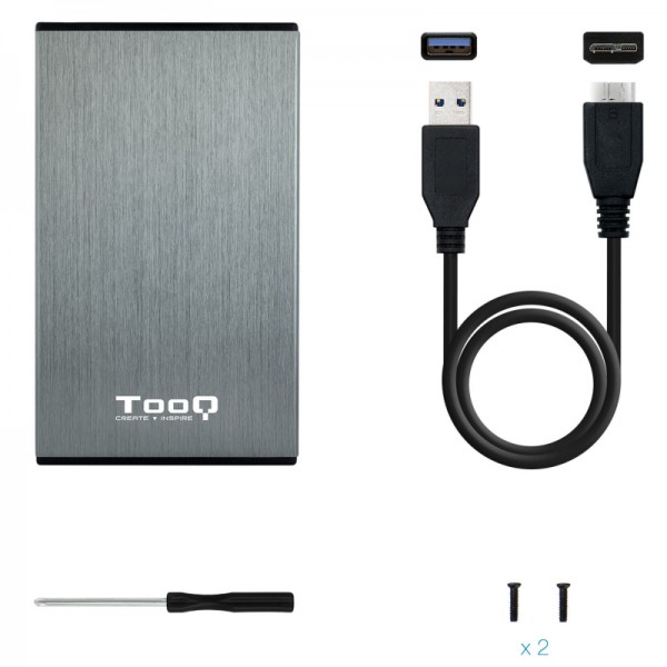 Tooq tqe-2527g caja hdd 2.5" usb 3.1 gen1/usb 3.0