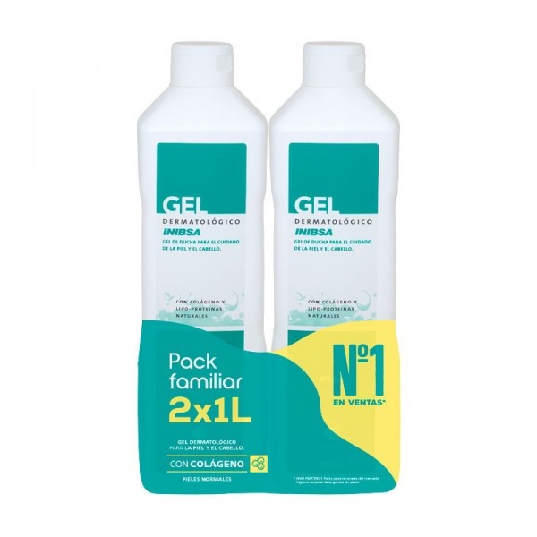 Inibsa Gel Dermatológico de Baño 2x1000 ml Promo