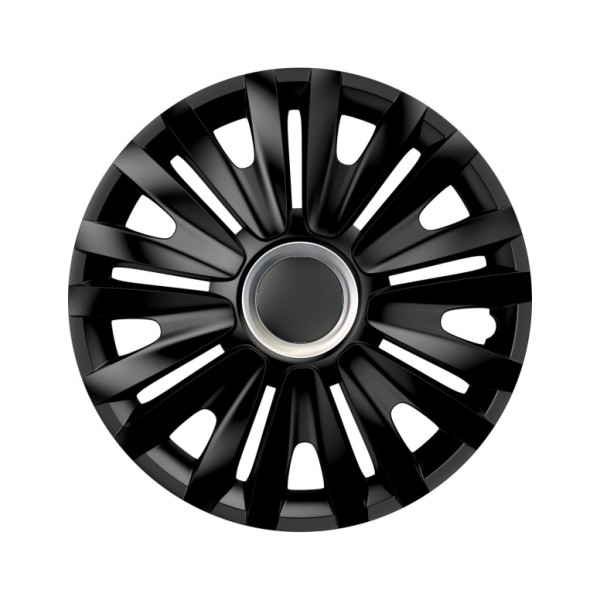 Juego de 4 Tapacubos de 14 Pulgadas Diseño Dakota Silver, Acabado Cromado y ABS Resistente a Fuertes Impactos