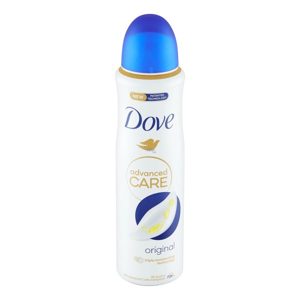 Dove original spray 0% alcohol anti-transpirant 150ml vaporizador