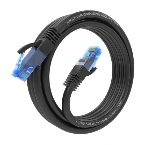 Aisens cable rj45 cat.6 utp awg26 cca negro 3.0m