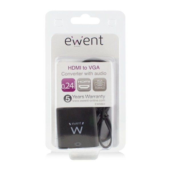 Ewent ew9864 adaptador hdmi/vga con audio