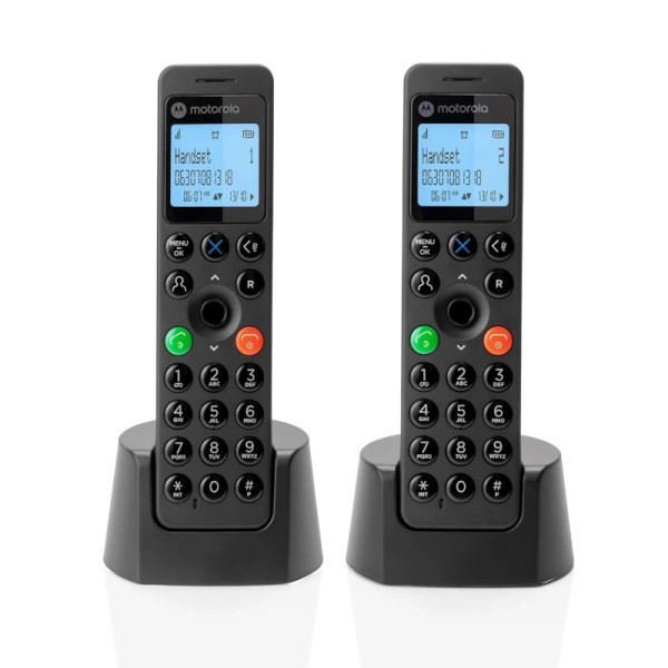 Motorola dot202 teléfono dect duo negro