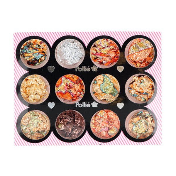 Eurostil pan de oro nail art set 12 colores 1un