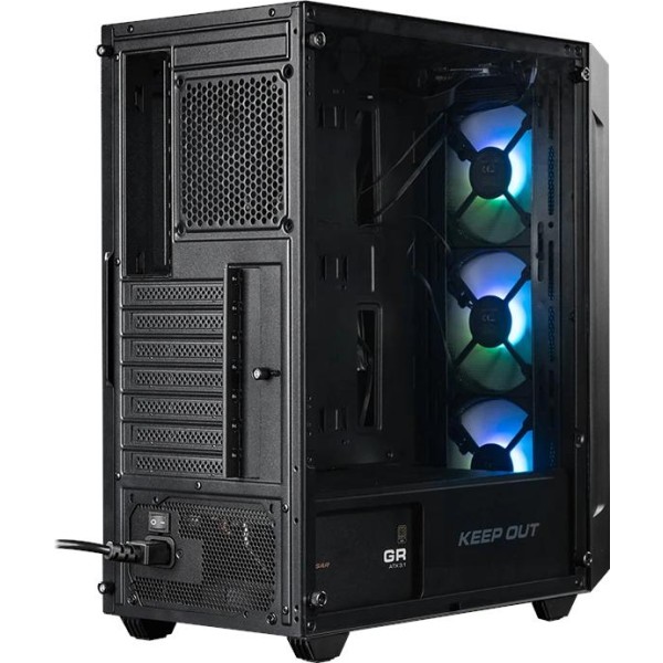 Keep out caja m-atx ko xc-200 rgb usb3 black glass