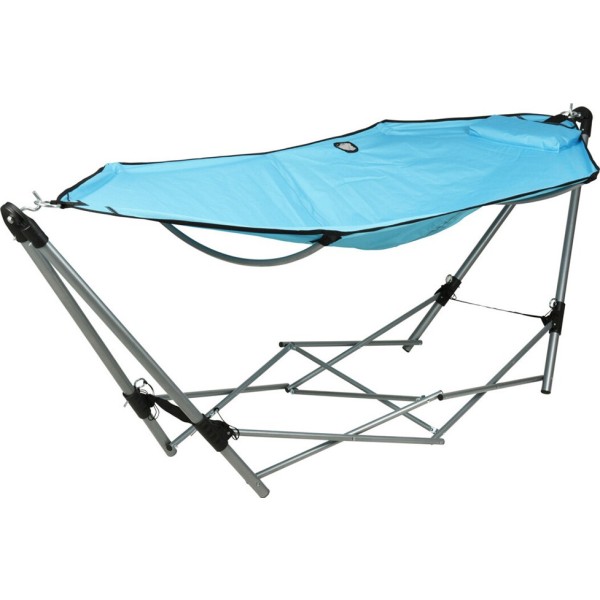 Hamaca plegable con soporte 240 x 80 x 75 cm