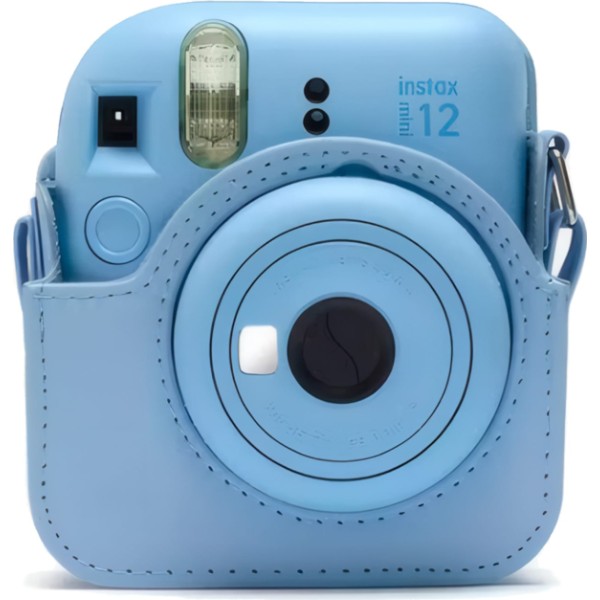 Fujifilm funda instax mini 12 pastel blue / funda de cámara con correa ajustable