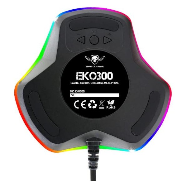 Spirit of gamer microfono eko 300 negro